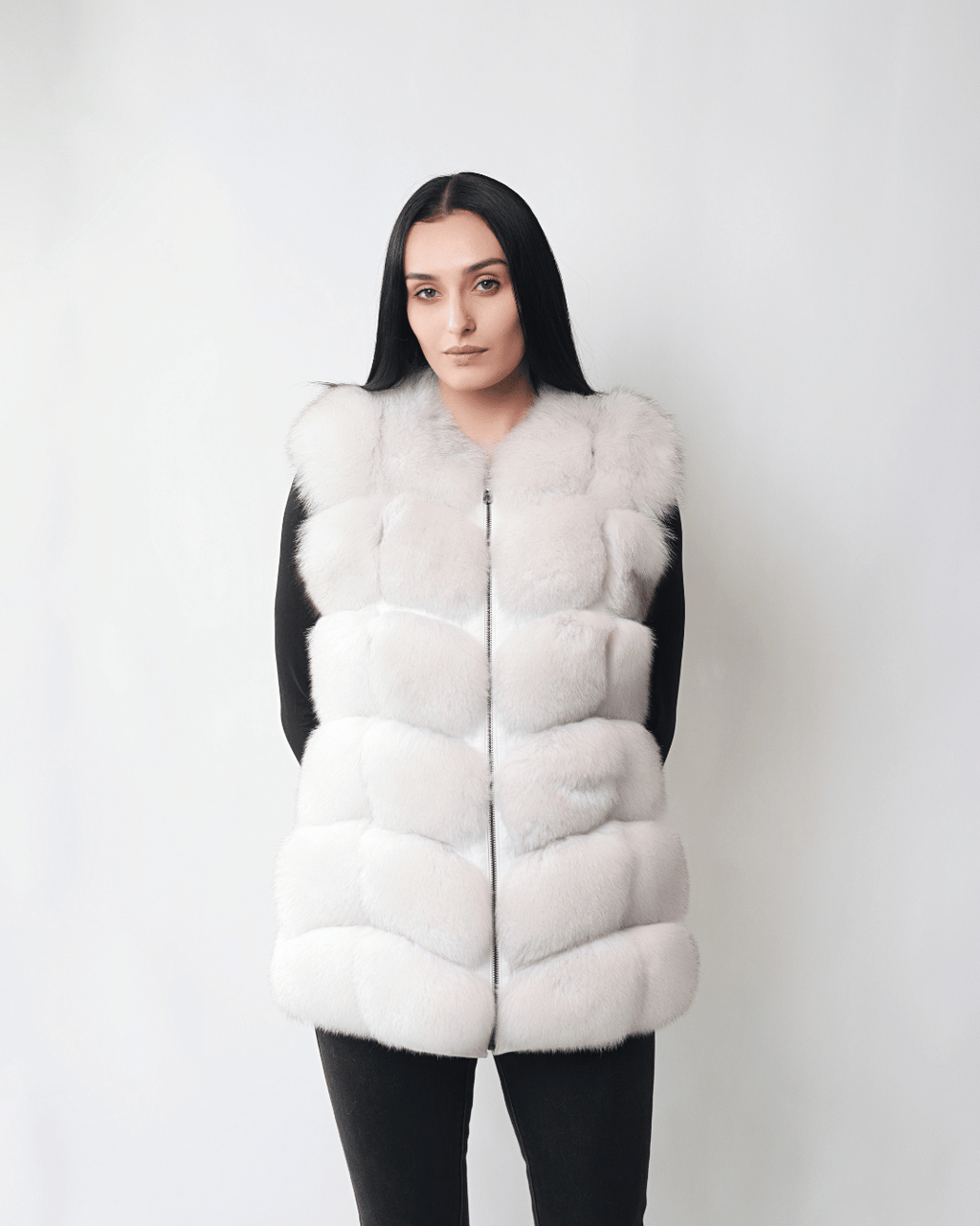 White Long Vest