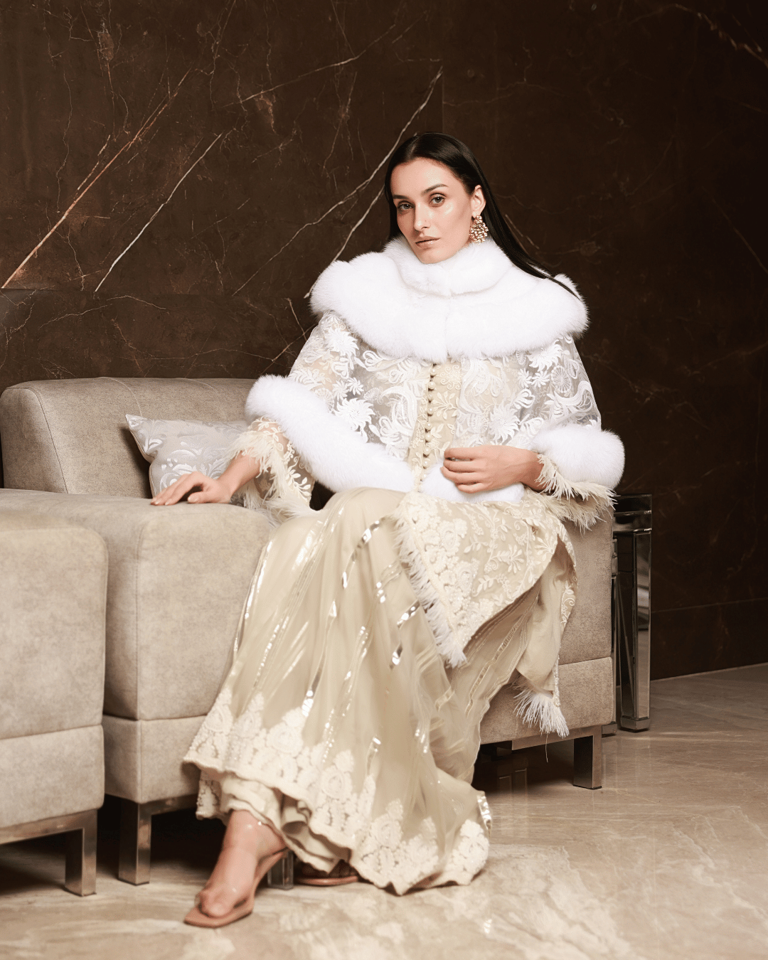 White Lace Cape