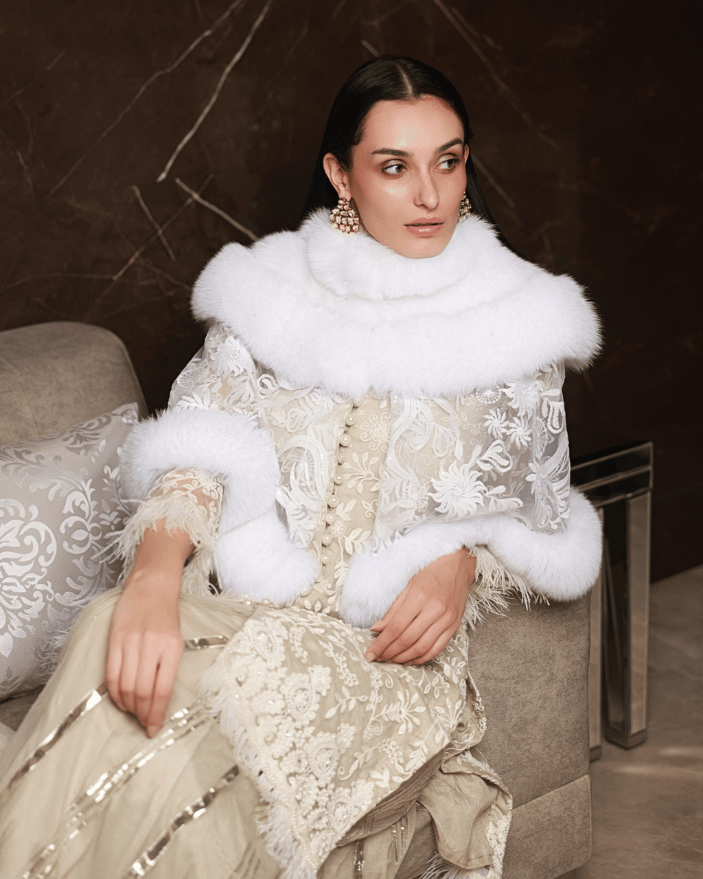 White Lace Cape