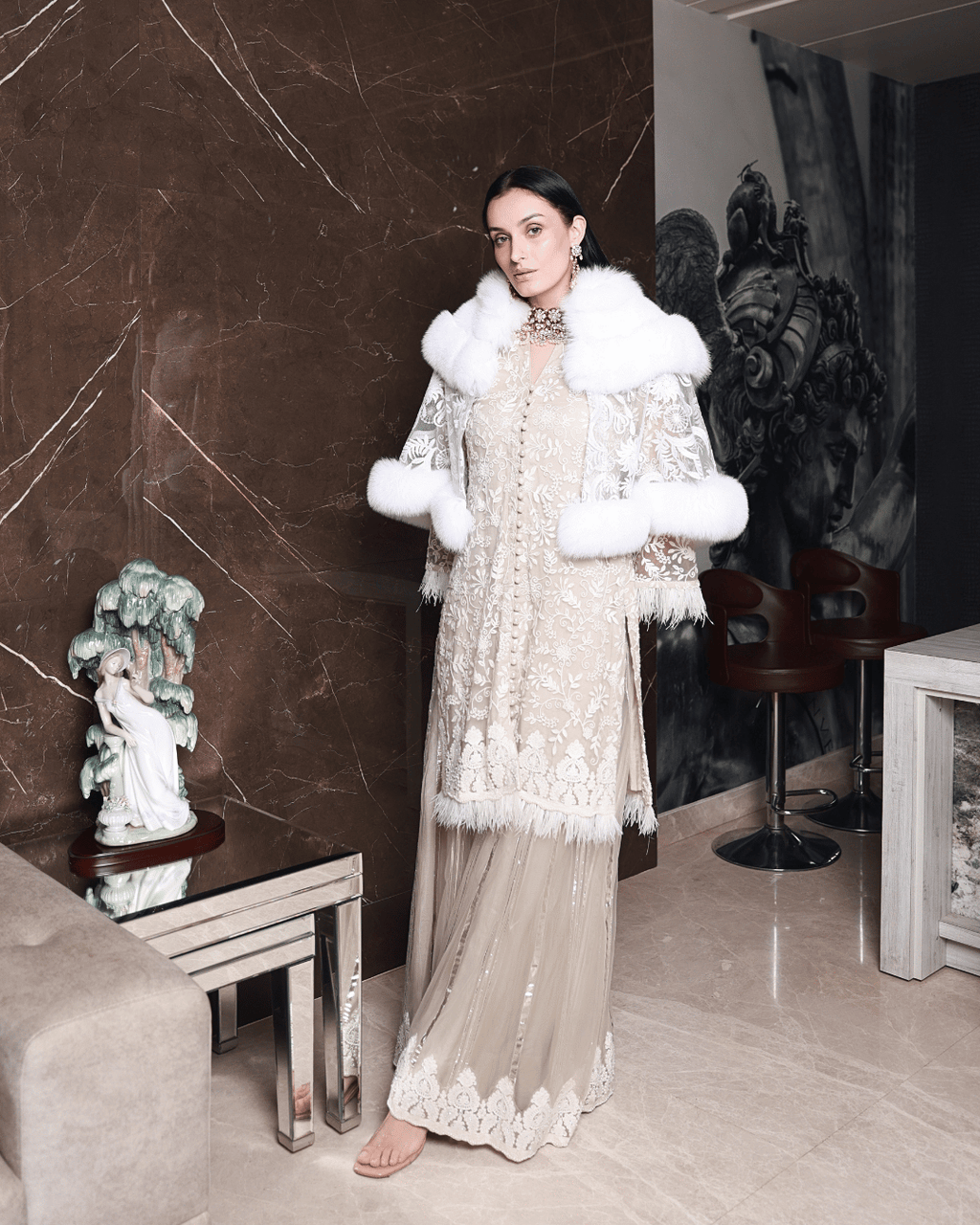 White Lace Cape