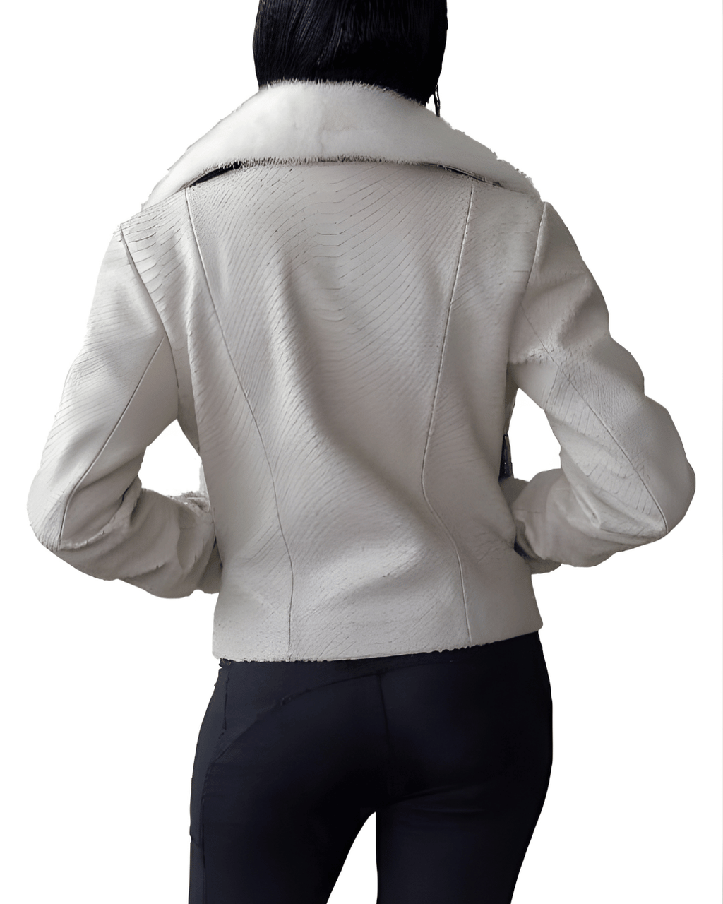 Ivory Leather Jacket