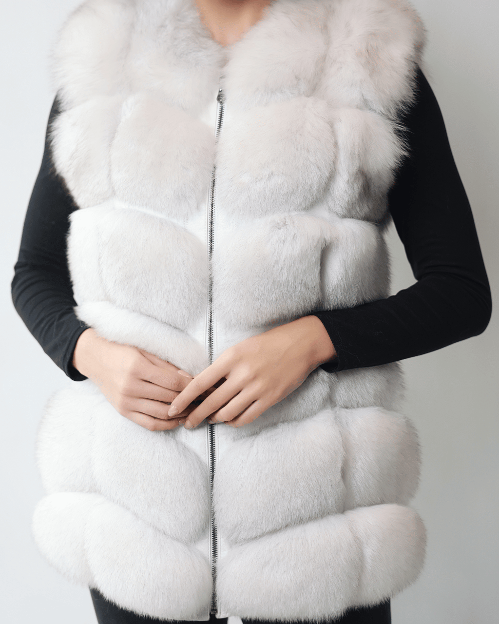 White Long Vest