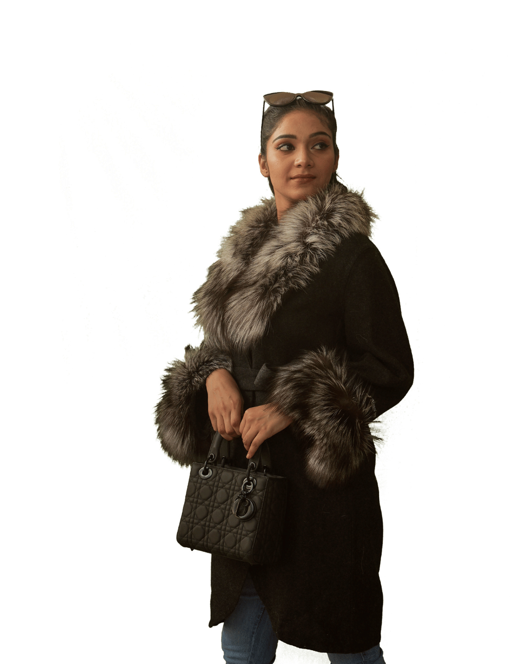 Long Cashmere Coat with Arjante Collar