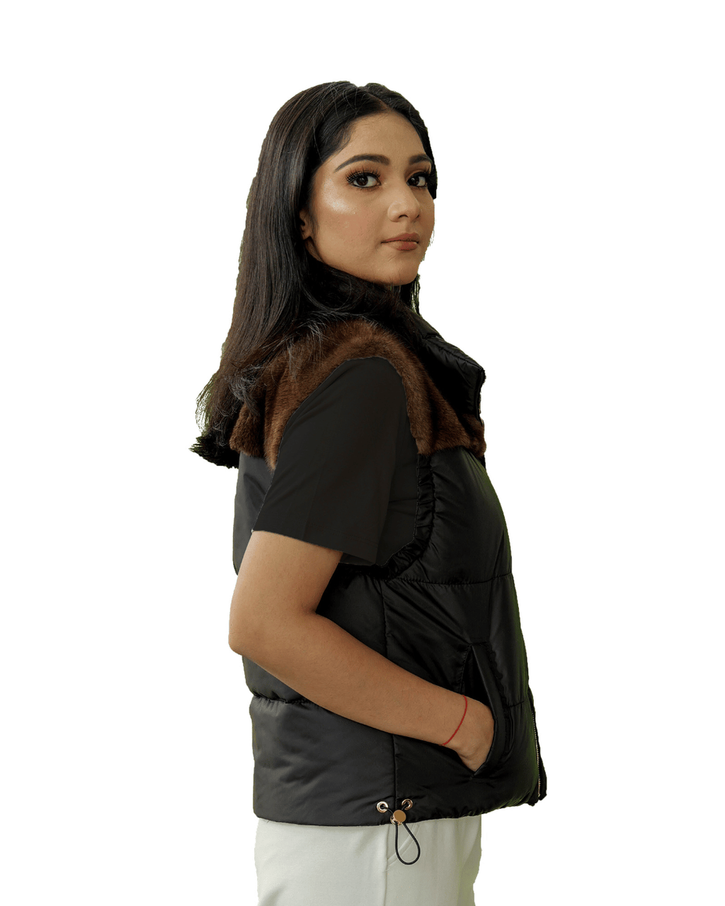 Black Down Vest