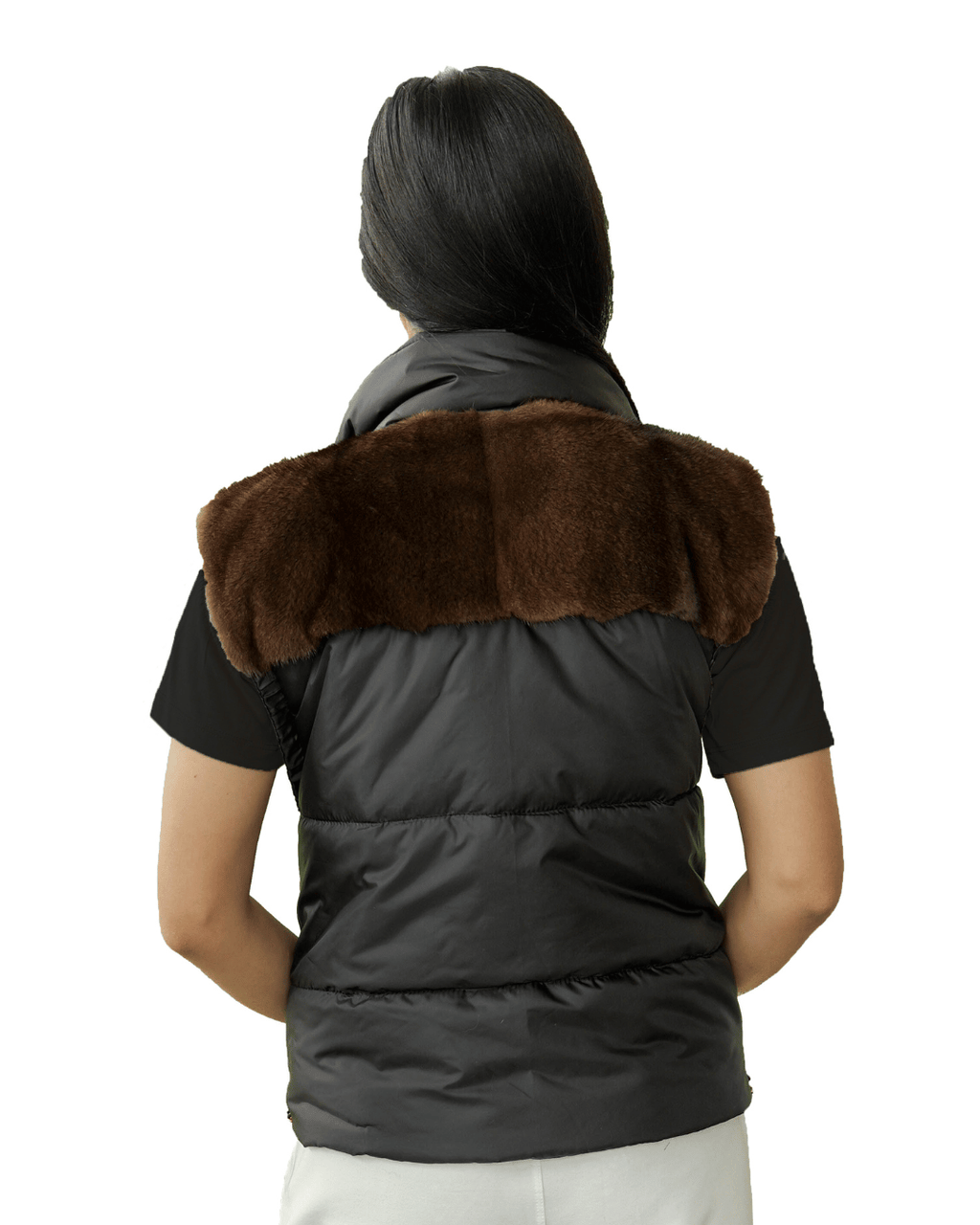 Black Down Vest