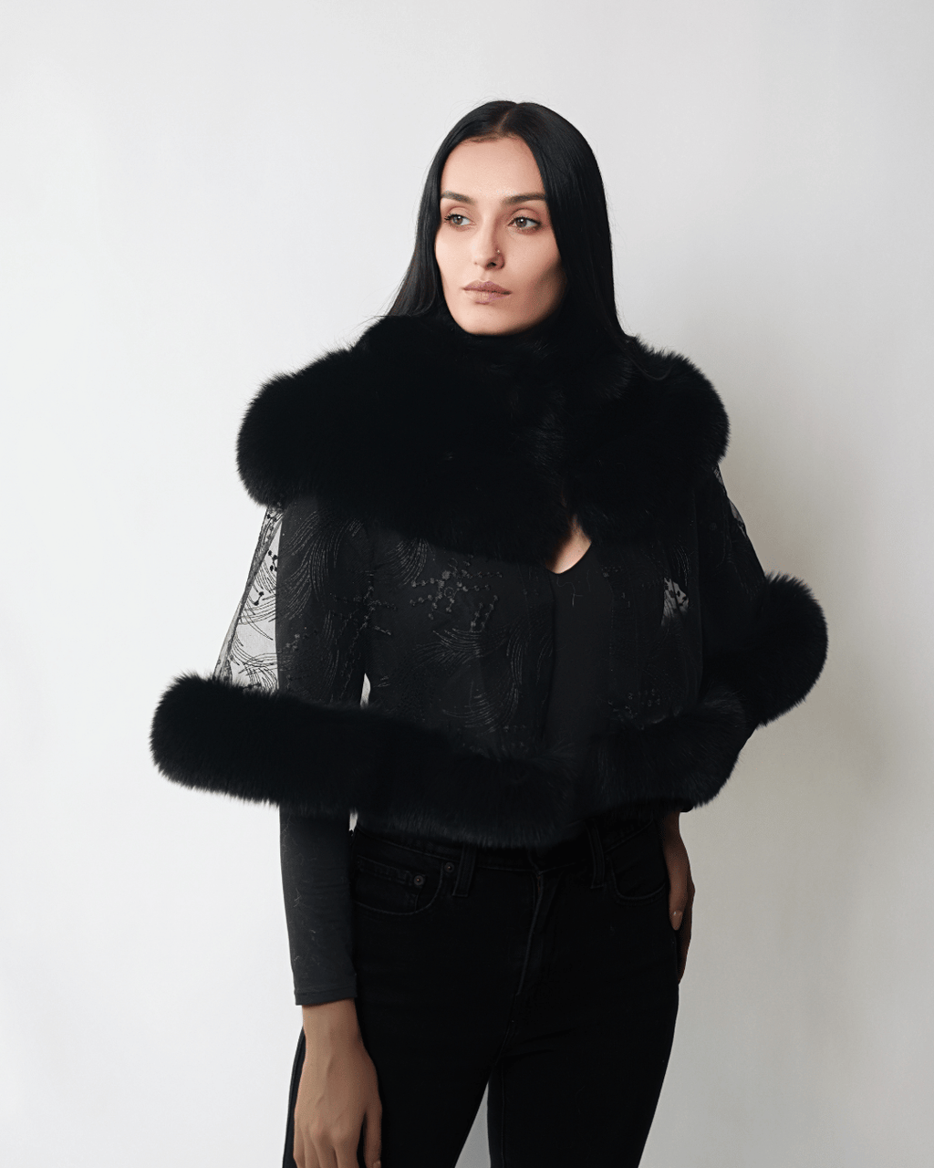 Black Lace Cape