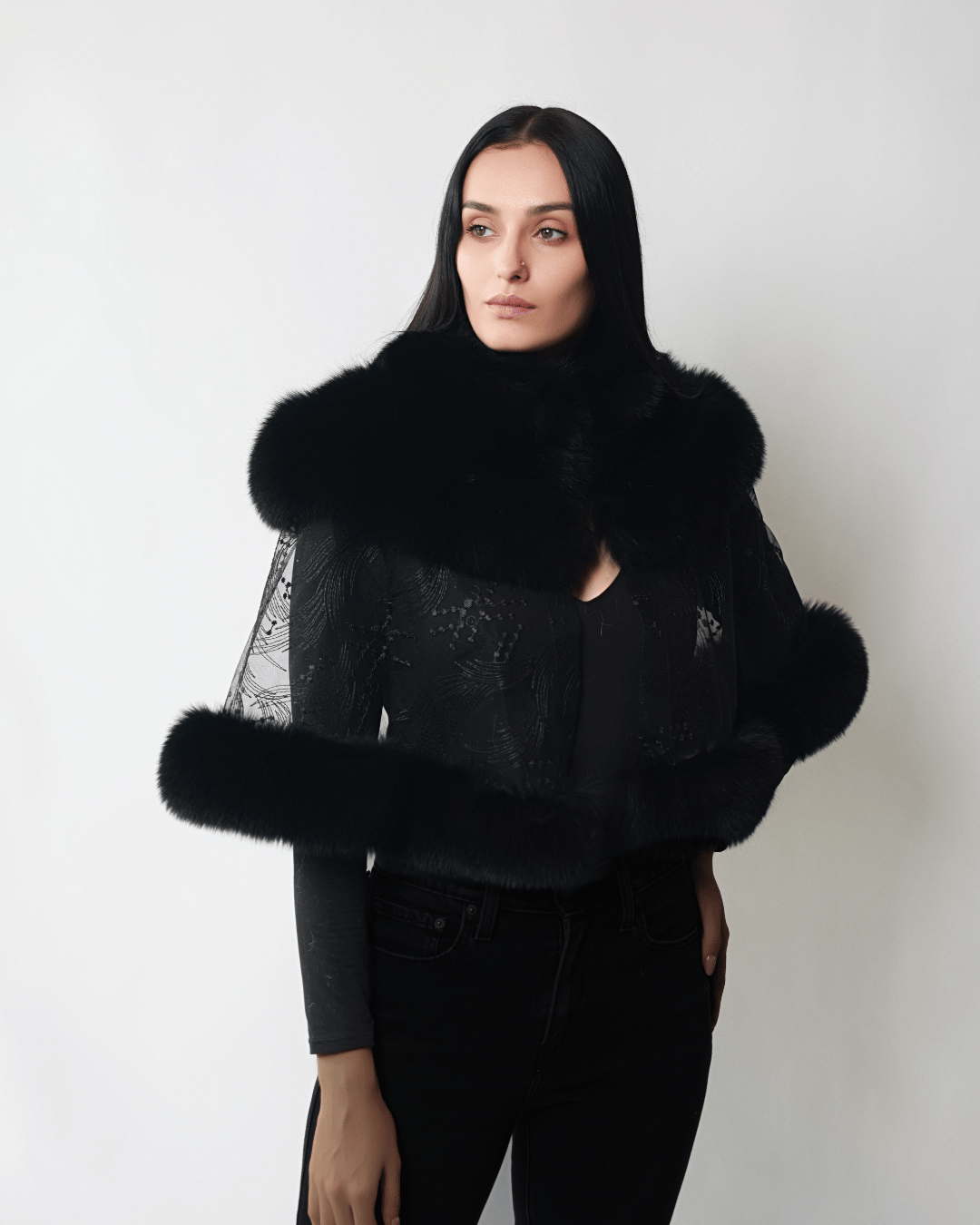 Black Lace Cape