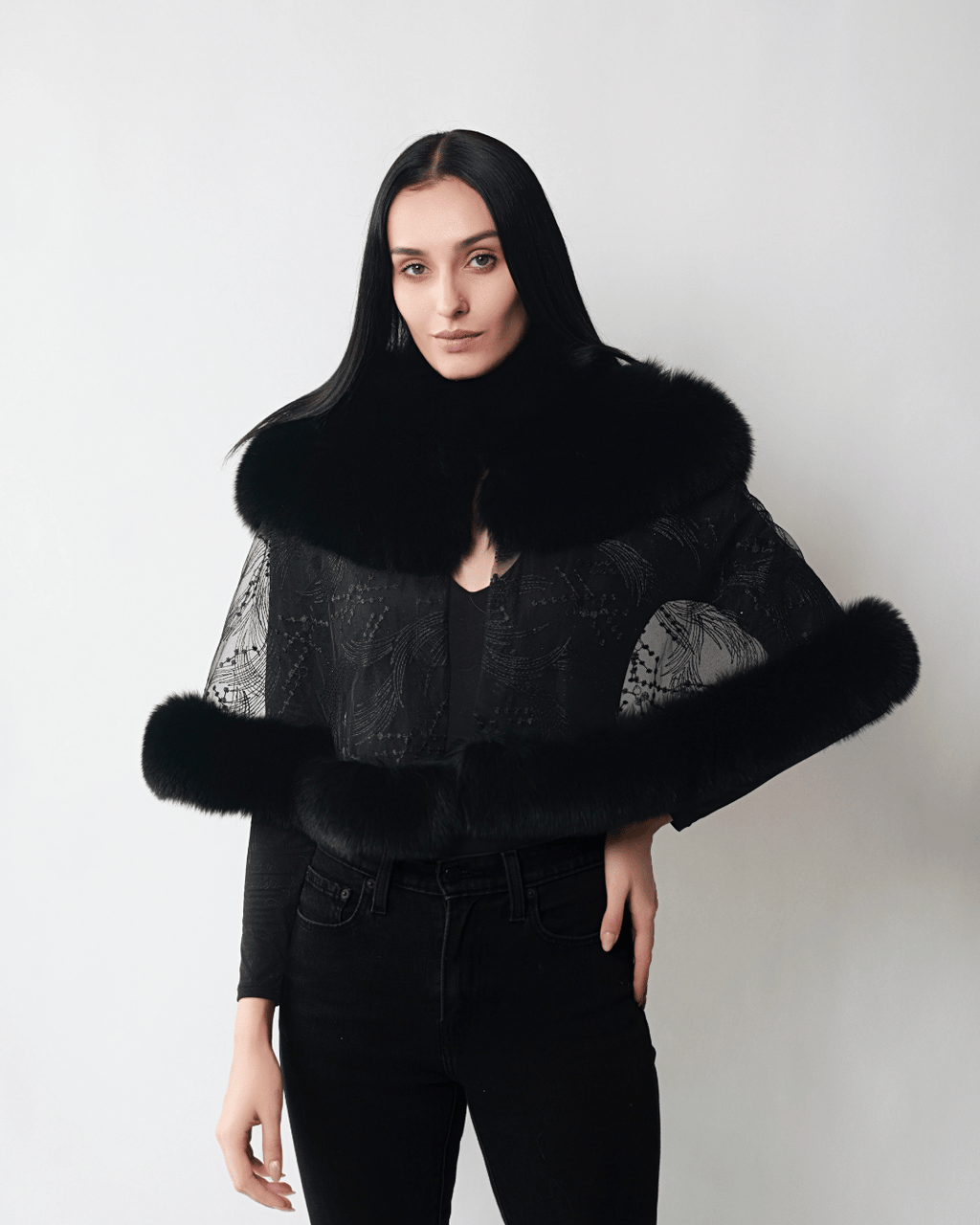 Black Lace Cape
