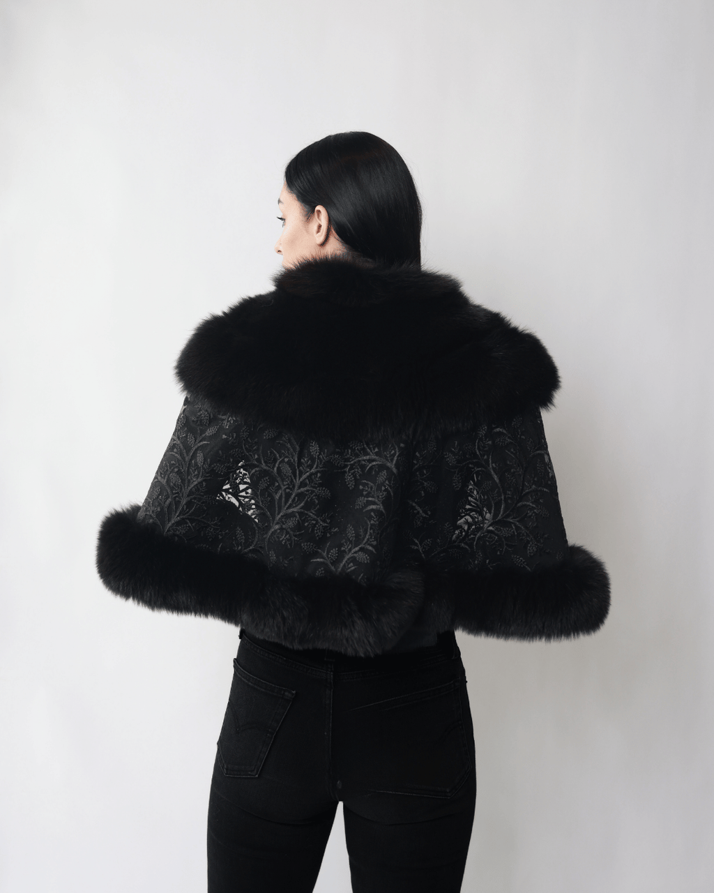 Brown Lace Cape