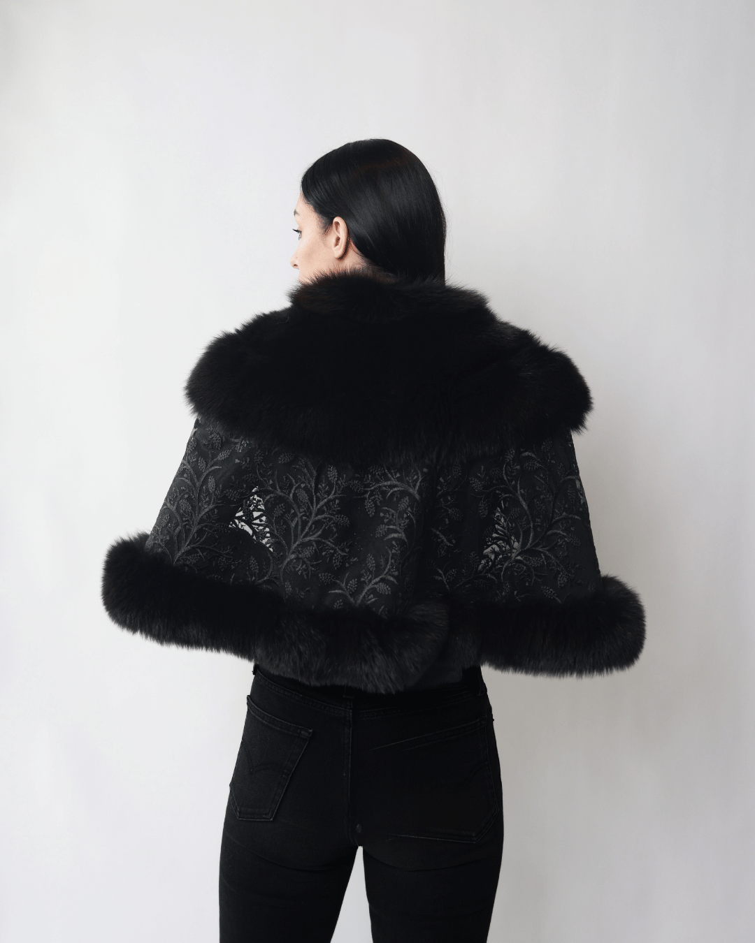 Brown Lace Cape