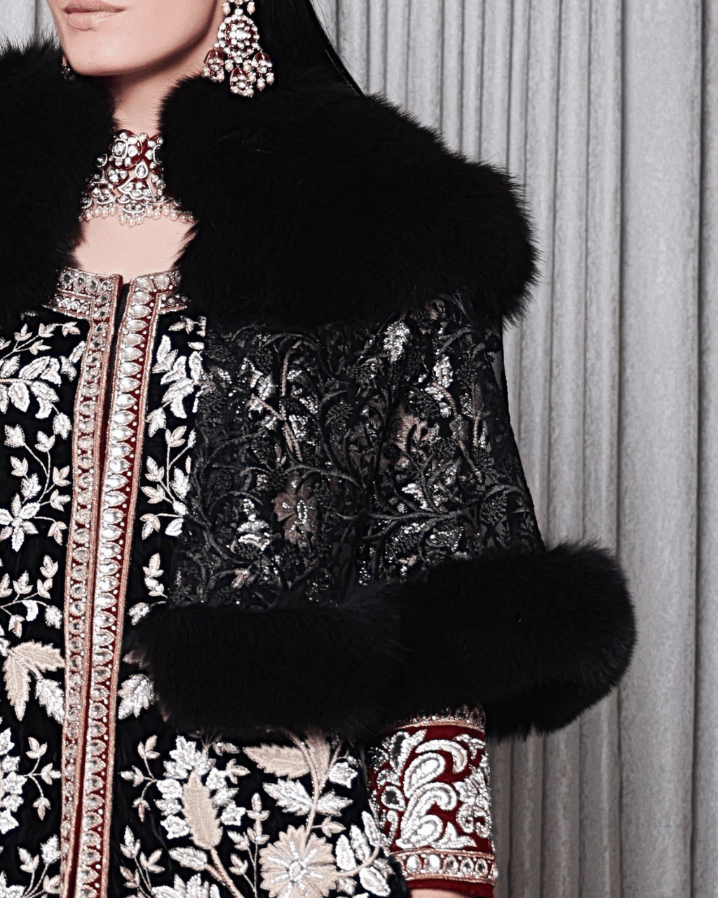 Brown Lace Cape