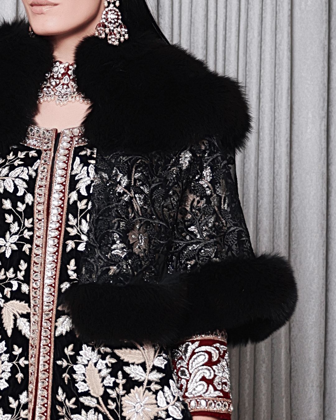 Brown Lace Cape