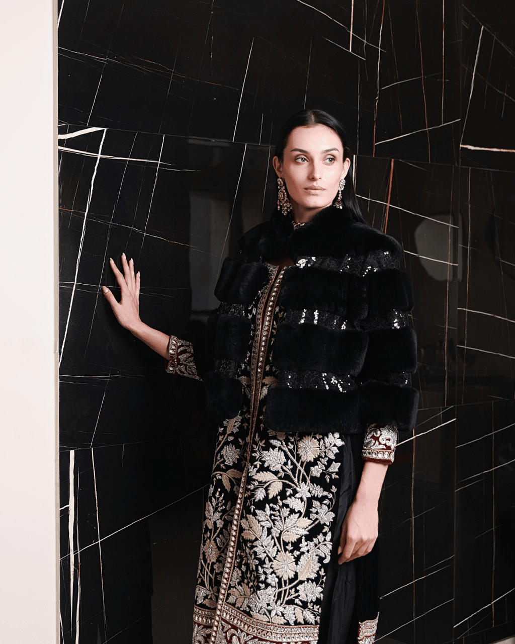Black Bolero with Sequins