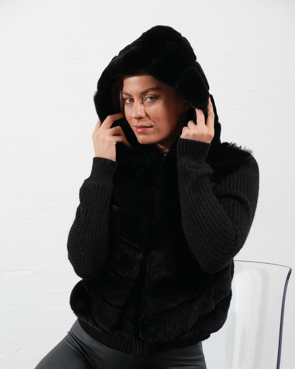 Black Knitwear Jacket