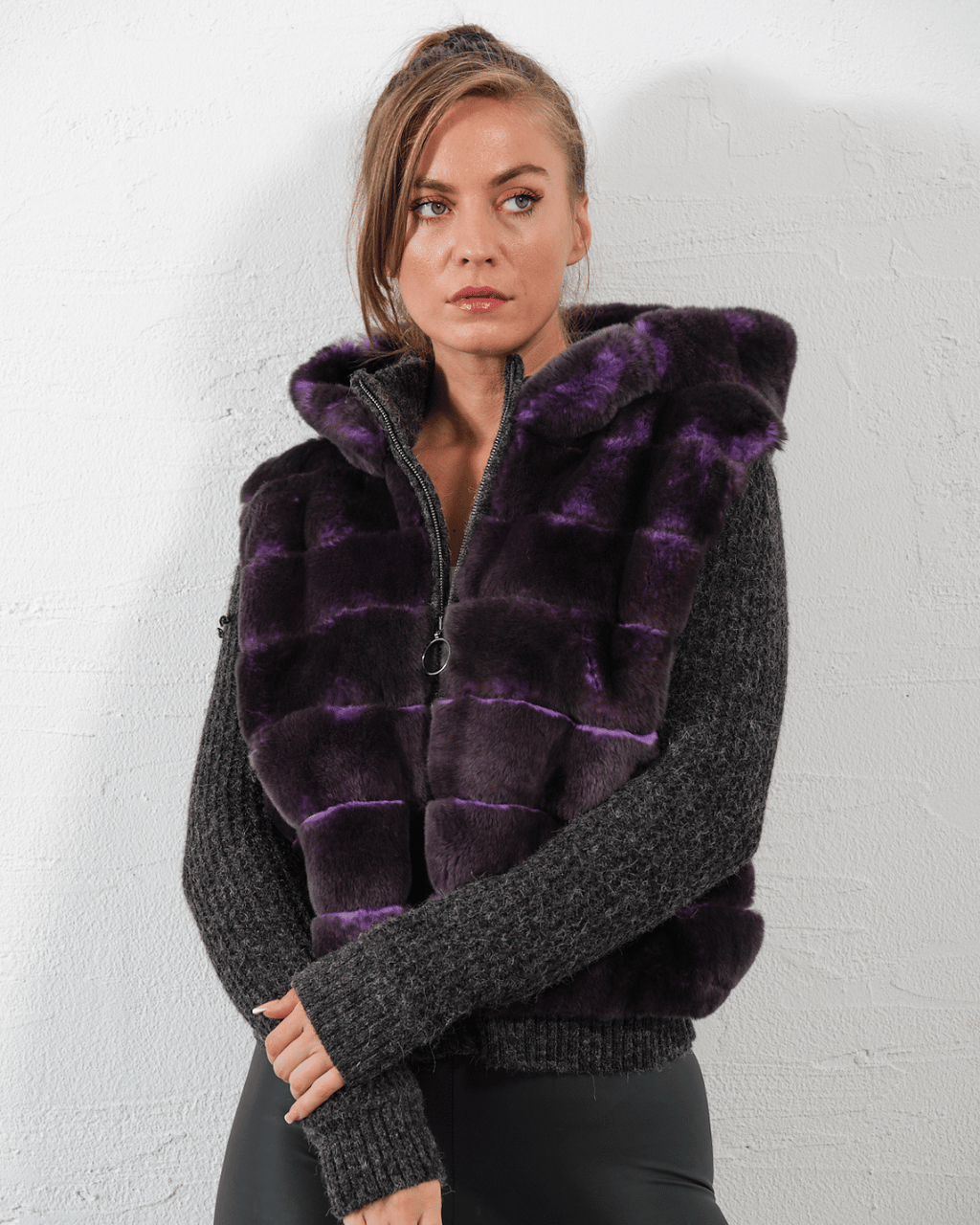 Purple Knitwear Jacket