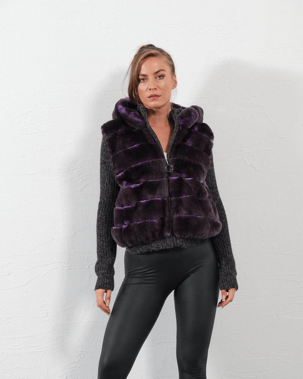 Purple Knitwear Jacket