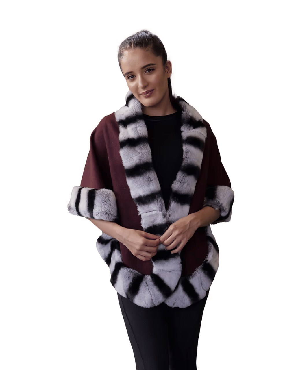 Burgundy Poncho
