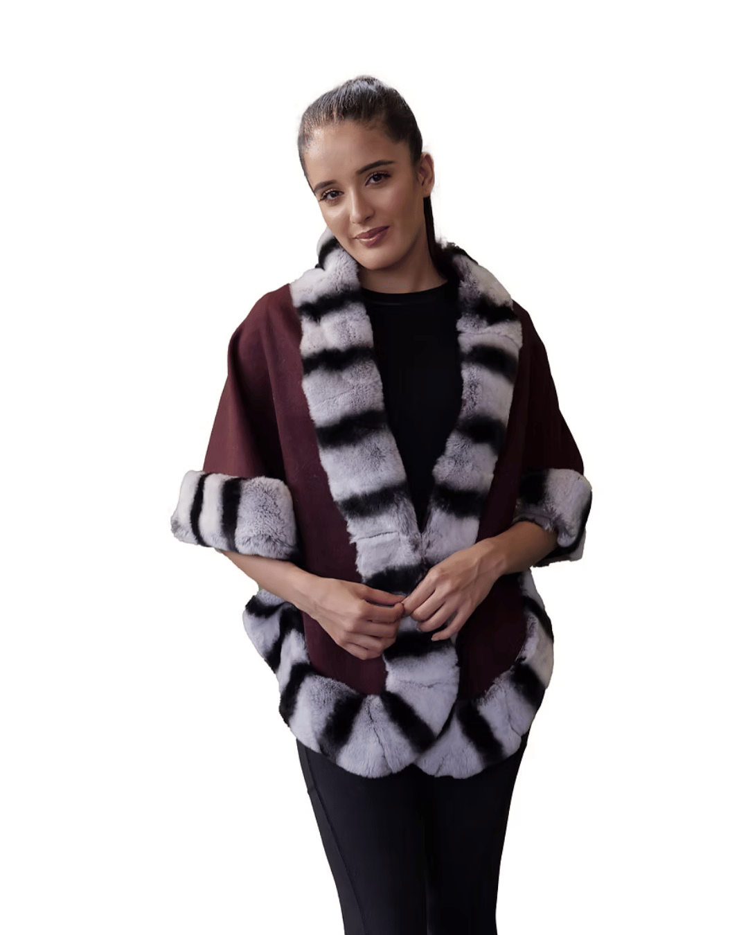 Burgundy Poncho