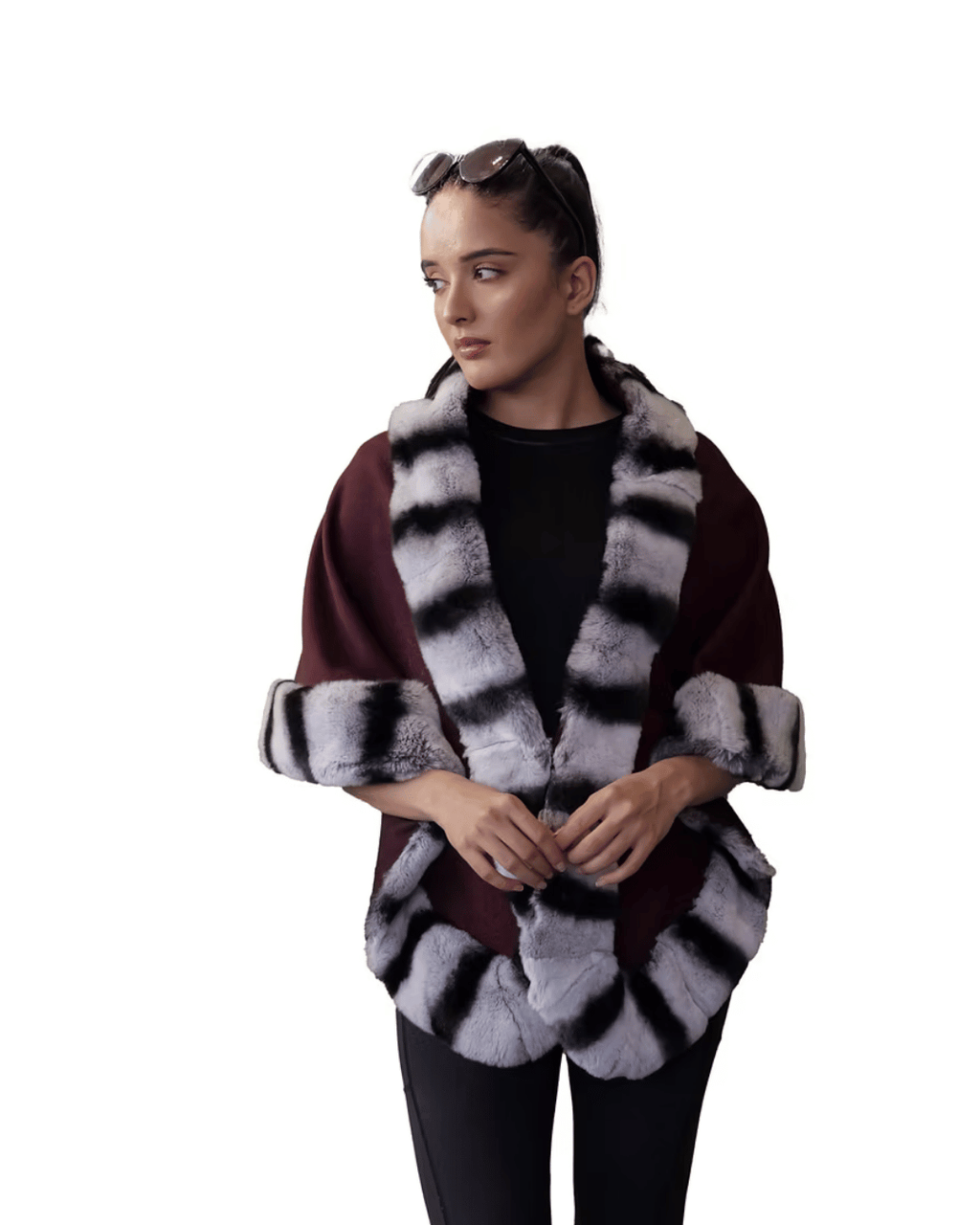 Burgundy Poncho