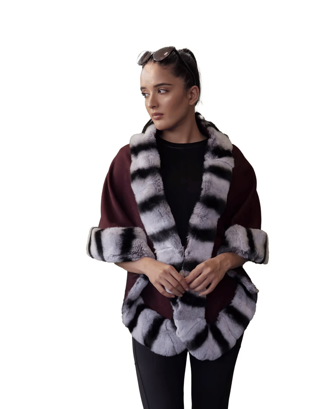 Burgundy Poncho