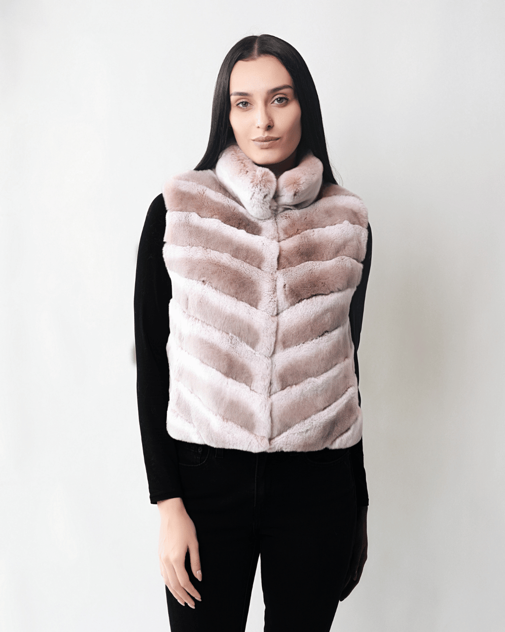 Beige Vest With Leather
