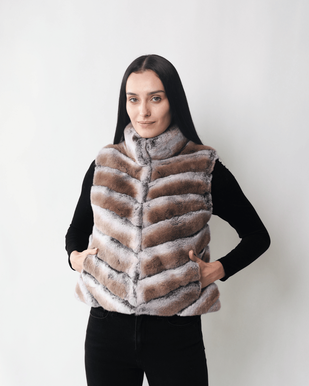 Brown Vest With Leather